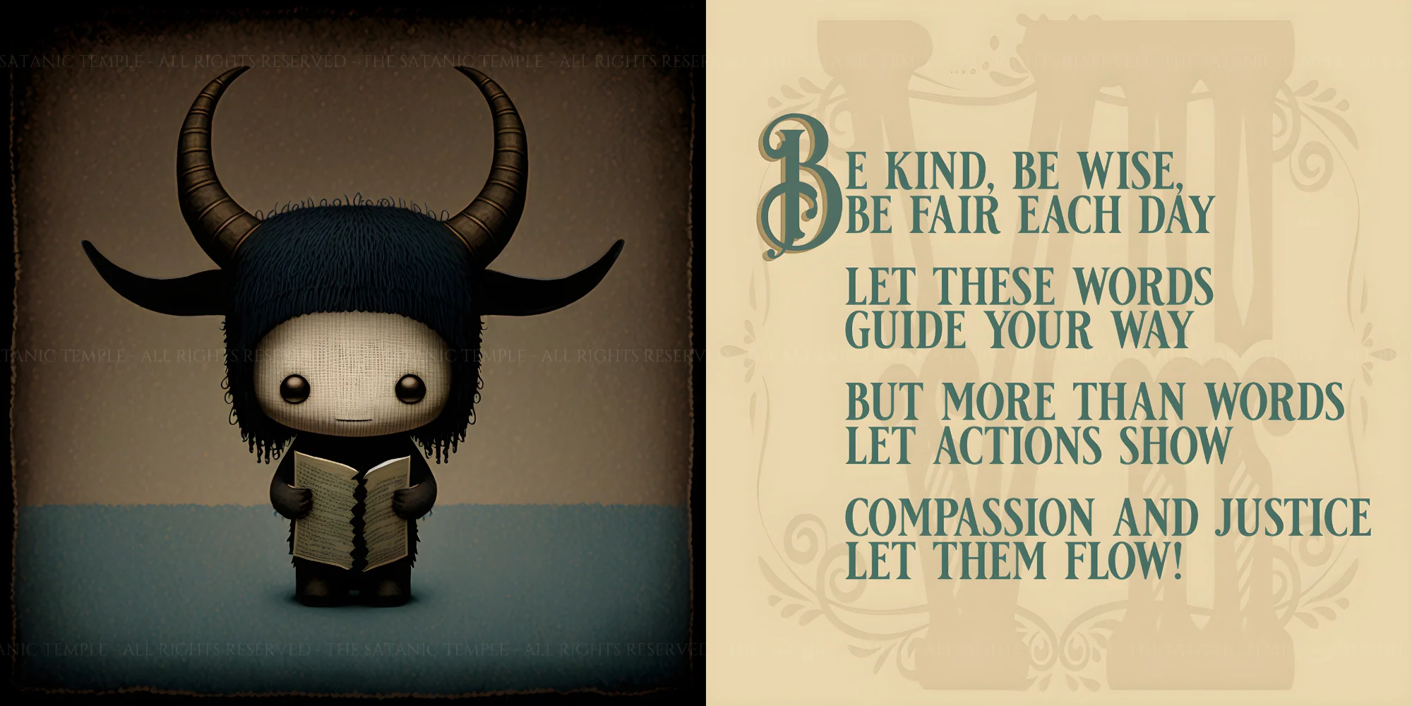 Goodnight Baphomet Art Prints Closeout Last Chance - Image 4
