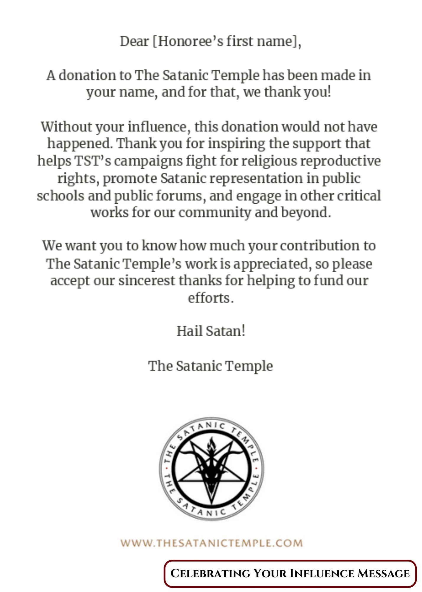 Red Donation Thank You Card - Image 3