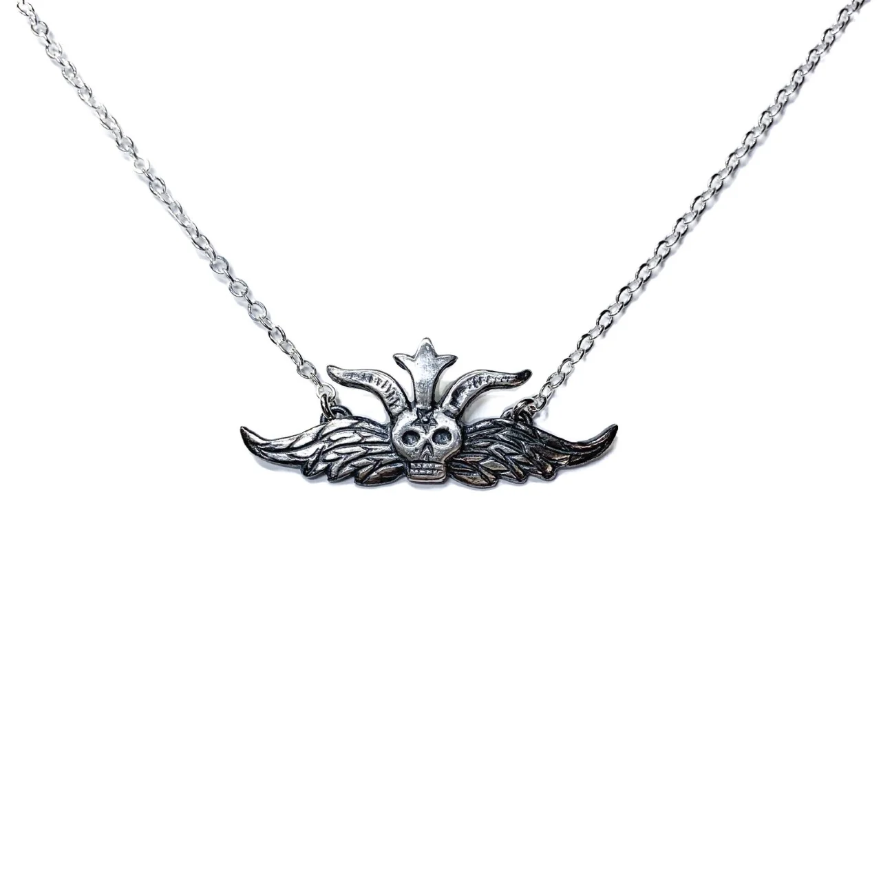 TST Winged Baphomet Silver Necklace Created by Arcana Obscura - Image 3